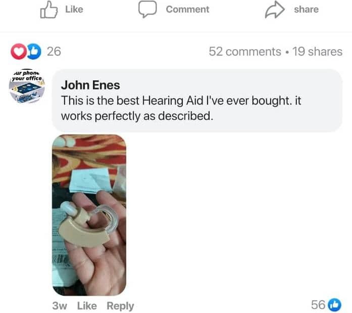 Customer testimonial